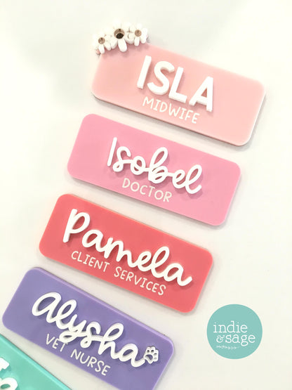 Personalised Name Badge - Work Name Badge - Nurse Name Badge - Custom Fun Name Badge