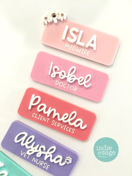 Personalised Name Badge - Work Name Badge - Nurse Name Badge - Custom Fun Name Badge