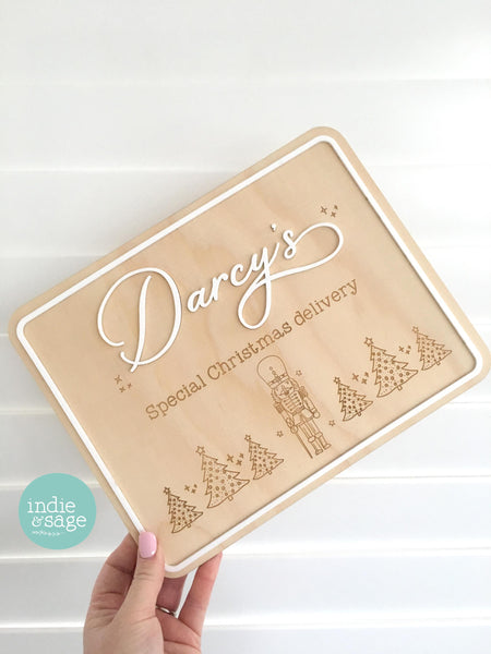 Christmas Eve Box Sign | Personalised Christmas Box/Crate Sign | Special Delivery Plaque