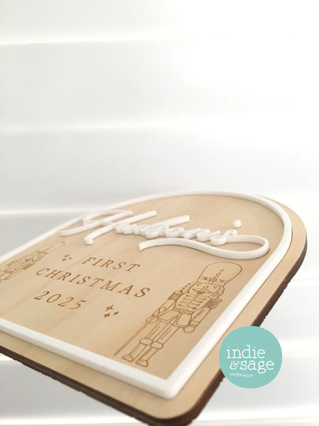 Baby's First Christmas Sign for Boys - My First Christmas - Nutcracker Christmas Design