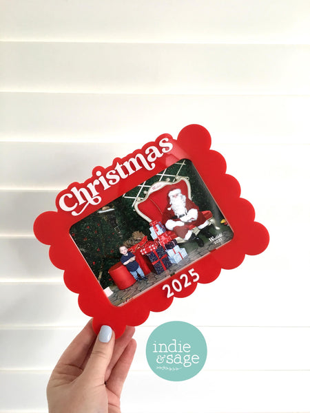 Christmas Santa Photo Frame for 6x4 Photos with photo slot - Christmas Decor 2025
