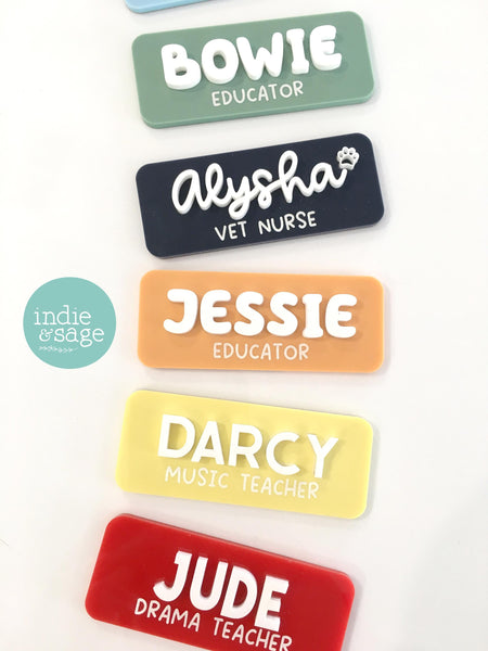 Personalised Name Badge - Work Name Badge - Nurse Name Badge - Custom Fun Name Badge