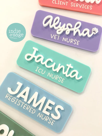 Personalised Name Badge - Work Name Badge - Nurse Name Badge - Custom Fun Name Badge