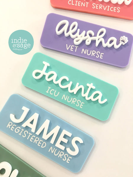 Personalised Name Badge - Work Name Badge - Nurse Name Badge - Custom Fun Name Badge