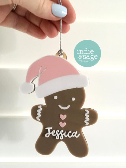 Christmas Gift Tags / Personalised Christmas Ornament Decoration Gingerbread