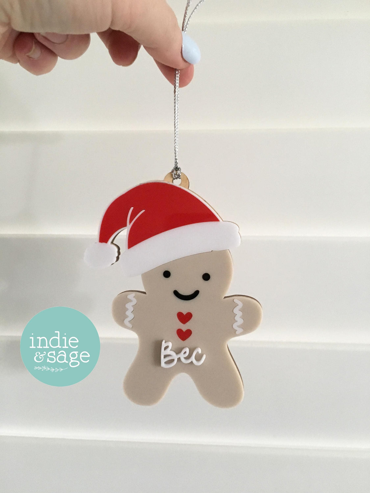 Christmas Gift Tags / Personalised Christmas Ornament Decoration Gingerbread