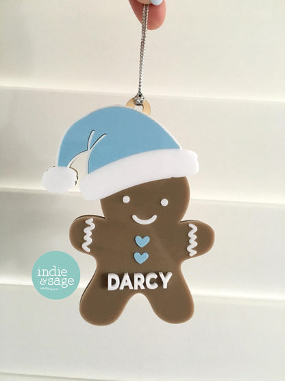 Christmas Gift Tags / Personalised Christmas Ornament Decoration Gingerbread