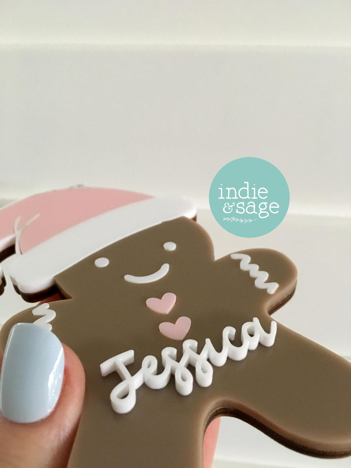 Christmas Gift Tags / Personalised Christmas Ornament Decoration Gingerbread