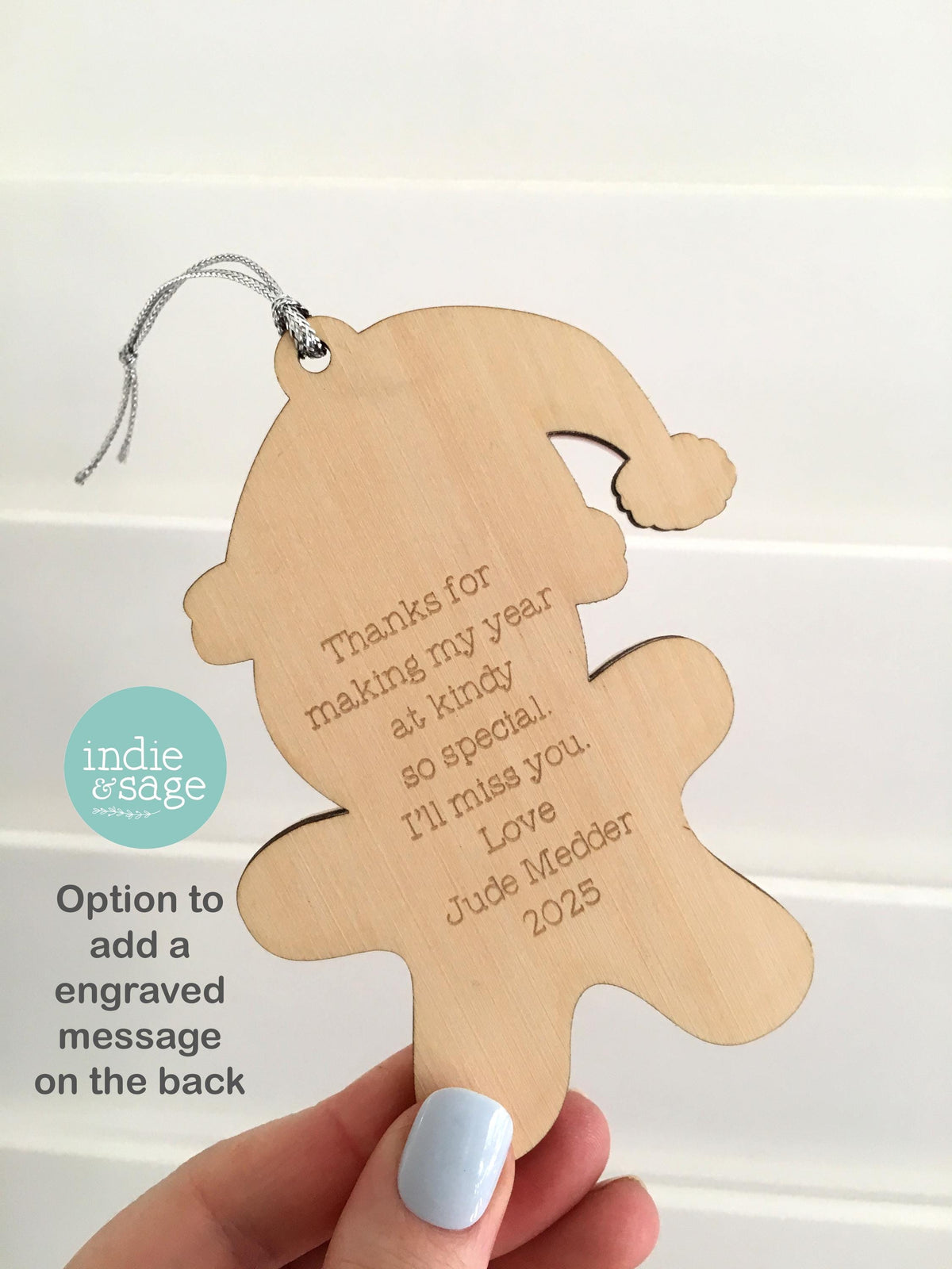 Christmas Gift Tags / Personalised Christmas Ornament Decoration Gingerbread