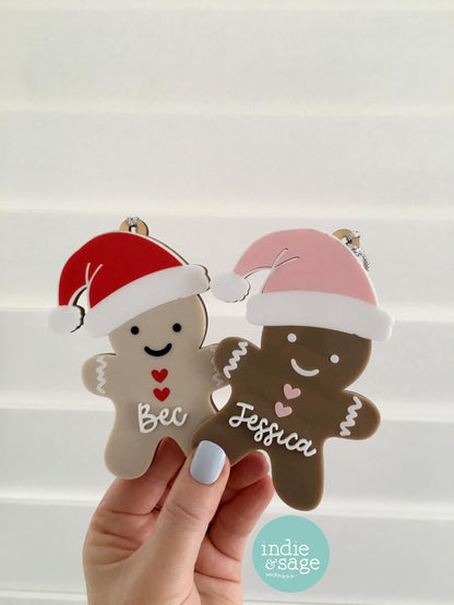 Christmas Gift Tags / Personalised Christmas Ornament Decoration Gingerbread