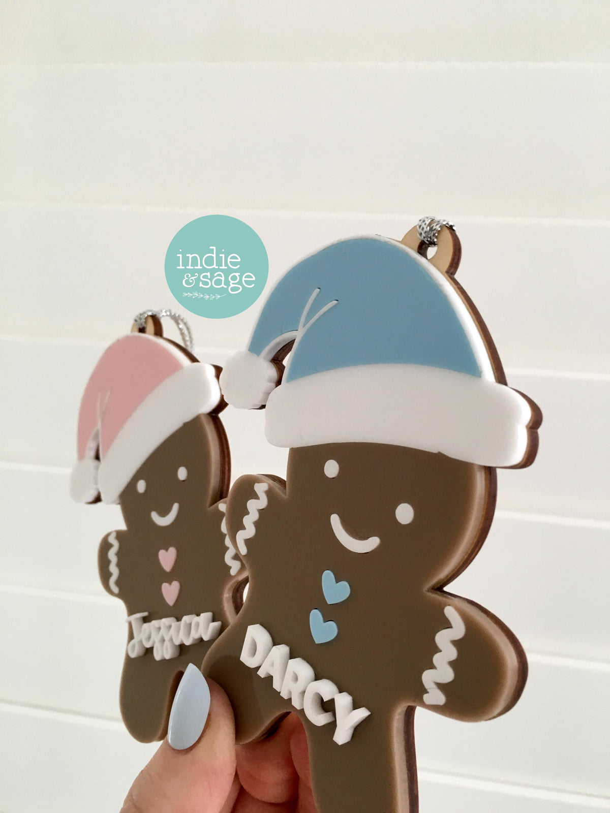 Christmas Gift Tags / Personalised Christmas Ornament Decoration Gingerbread