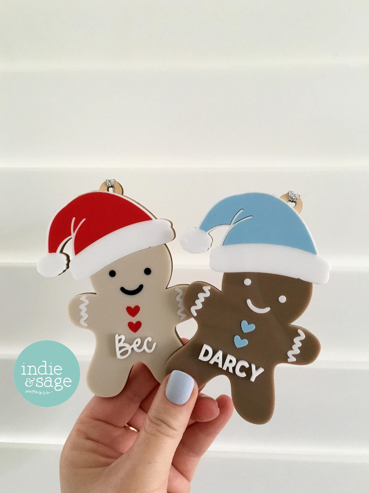 Christmas Gift Tags / Personalised Christmas Ornament Decoration Gingerbread