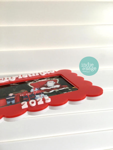 Christmas Santa Photo Frame for 6x4 Photos with photo slot - Christmas Decor 2025