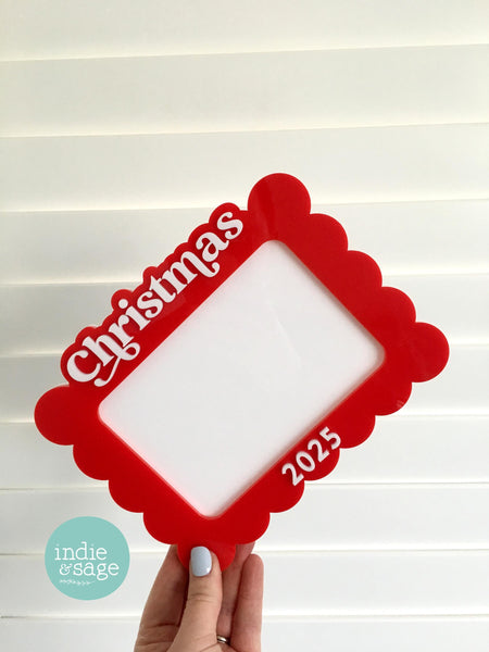 Christmas Santa Photo Frame for 6x4 Photos with photo slot - Christmas Decor 2025