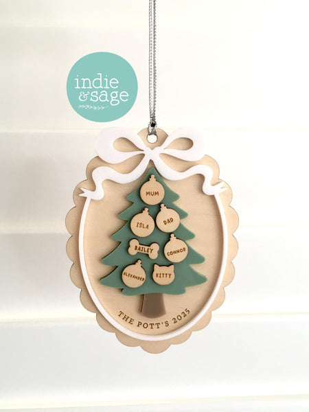 2025 Family Christmas Tree Decoration, Christmas Tree Decoration Family Handmade, Christmas Tree Decoration Ornament Keepsake