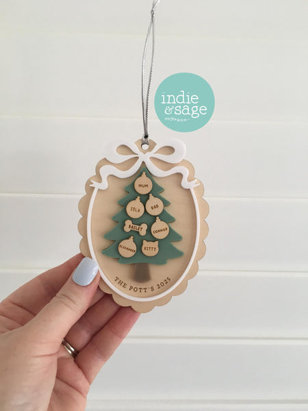 2025 Family Christmas Tree Decoration, Christmas Tree Decoration Family Handmade, Christmas Tree Decoration Ornament Keepsake