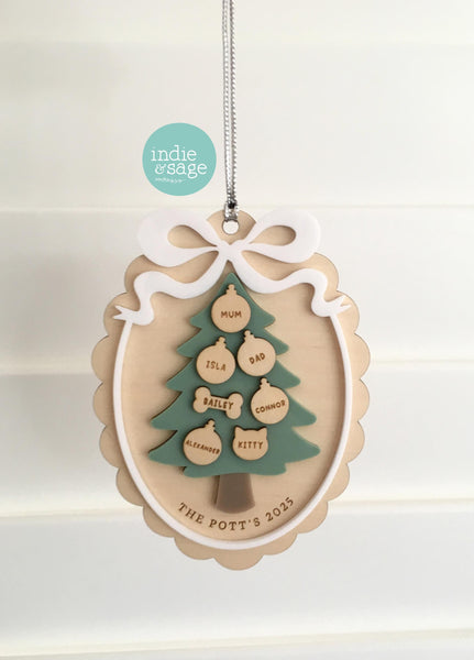 2025 Family Christmas Tree Decoration, Christmas Tree Decoration Family Handmade, Christmas Tree Decoration Ornament Keepsake