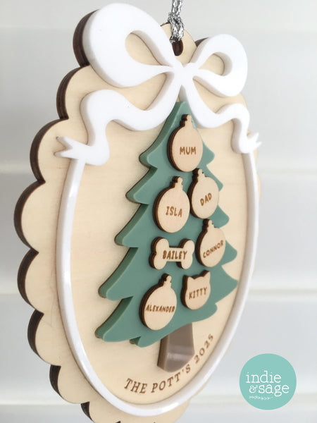 2025 Family Christmas Tree Decoration, Christmas Tree Decoration Family Handmade, Christmas Tree Decoration Ornament Keepsake