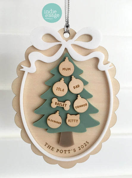2025 Family Christmas Tree Decoration, Christmas Tree Decoration Family Handmade, Christmas Tree Decoration Ornament Keepsake