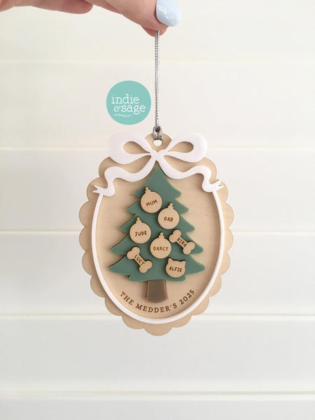 2025 Family Christmas Tree Decoration, Christmas Tree Decoration Family Handmade, Christmas Tree Decoration Ornament Keepsake