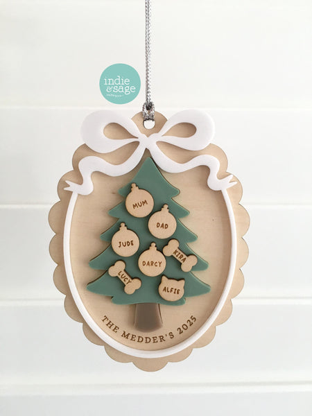 2025 Family Christmas Tree Decoration, Christmas Tree Decoration Family Handmade, Christmas Tree Decoration Ornament Keepsake