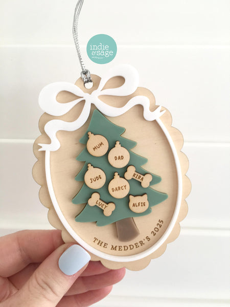 2025 Family Christmas Tree Decoration, Christmas Tree Decoration Family Handmade, Christmas Tree Decoration Ornament Keepsake