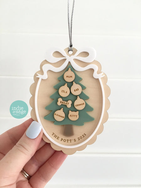 2025 Family Christmas Tree Decoration, Christmas Tree Decoration Family Handmade, Christmas Tree Decoration Ornament Keepsake