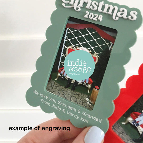 Christmas Santa Photo Frame for 6x4 Photos with photo slot - Christmas Decor 2025