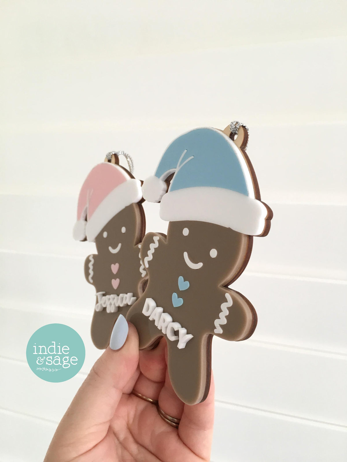 Christmas Gift Tags / Personalised Christmas Ornament Decoration Gingerbread