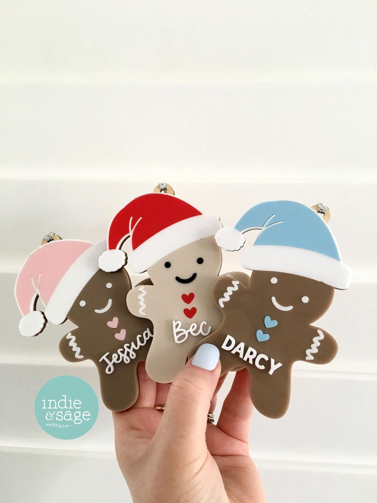 Christmas Gift Tags / Personalised Christmas Ornament Decoration Gingerbread