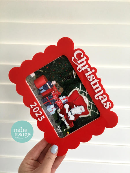 Christmas Santa Photo Frame for 6x4 Photos with photo slot - Christmas Decor 2025