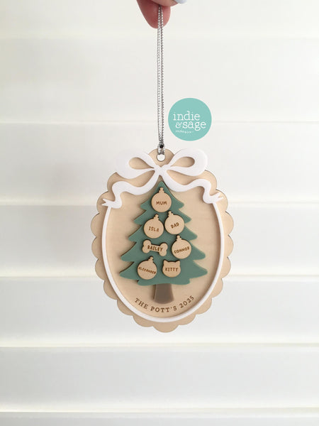 2025 Family Christmas Tree Decoration, Christmas Tree Decoration Family Handmade, Christmas Tree Decoration Ornament Keepsake