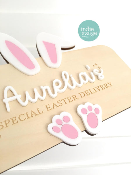 Personalised Easter Crate Plaque Sign | Personalised Easter Box Sign | Easter Delivery Sign | Personalised Name Plaque for Easter Crate