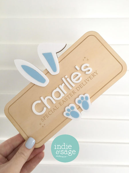 Easter Crate Plaque - Special Easter Delivery Personalised Easter Basket Sign - Personalised Easter Gift - Easter Gift Ideas - Easter Crate