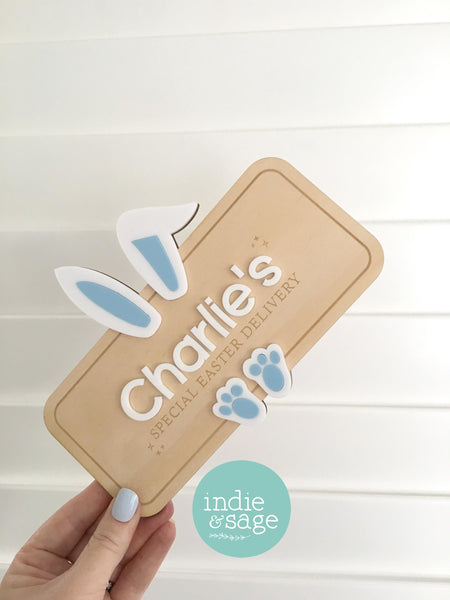 Easter Crate Plaque - Special Easter Delivery Personalised Easter Basket Sign - Personalised Easter Gift - Easter Gift Ideas - Easter Crate