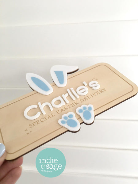 Easter Crate Plaque - Special Easter Delivery Personalised Easter Basket Sign - Personalised Easter Gift - Easter Gift Ideas - Easter Crate