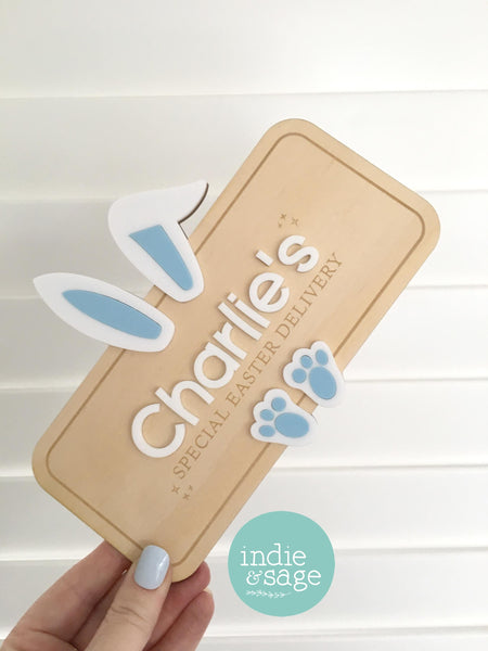 Easter Crate Plaque - Special Easter Delivery Personalised Easter Basket Sign - Personalised Easter Gift - Easter Gift Ideas - Easter Crate