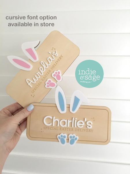 Easter Crate Plaque - Special Easter Delivery Personalised Easter Basket Sign - Personalised Easter Gift - Easter Gift Ideas - Easter Crate