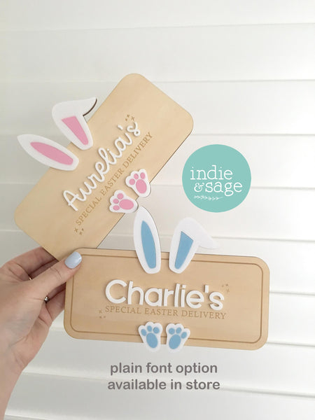 Personalised Easter Crate Plaque Sign | Personalised Easter Box Sign | Easter Delivery Sign | Personalised Name Plaque for Easter Crate