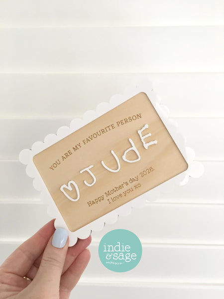 Handwriting Picture Frame with your Personalised Message