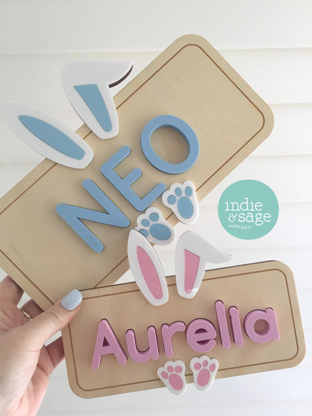 Personalised Wooden Easter Name Puzzle - Wooden Name Puzzle, First Easter Gift, Easter Gifts, Easter, Easter Bunny, Matching Easter Crate