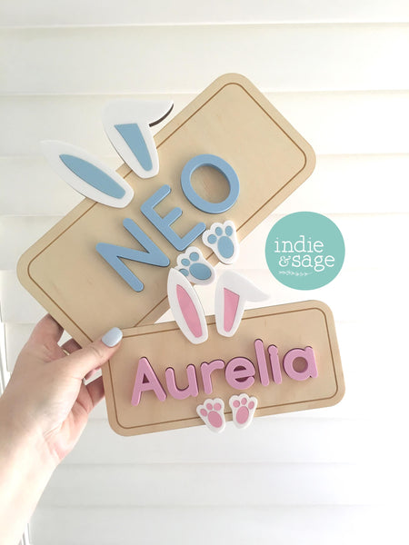 Personalised Wooden Easter Name Puzzle - Wooden Name Puzzle, First Easter Gift, Easter Gifts, Easter, Easter Bunny, Matching Easter Crate