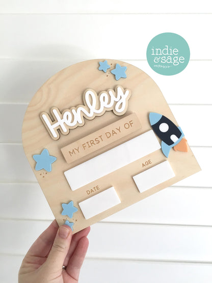 Interchangeable First & Last Day Board, Back to School, First day of School, First Day of School Card, First day of School Gift, School Sign