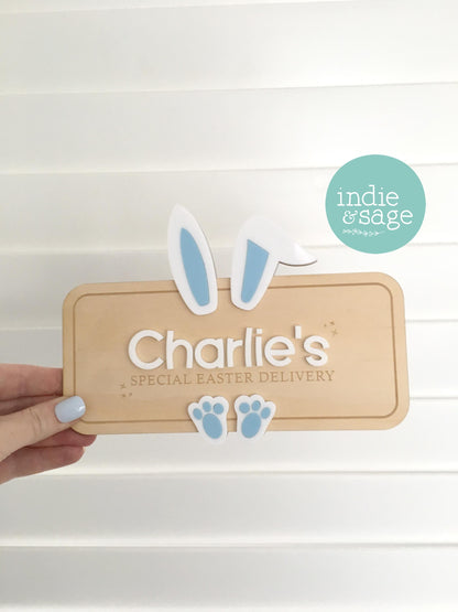 Easter Crate Plaque - Special Easter Delivery Personalised Easter Basket Sign - Personalised Easter Gift - Easter Gift Ideas - Easter Crate