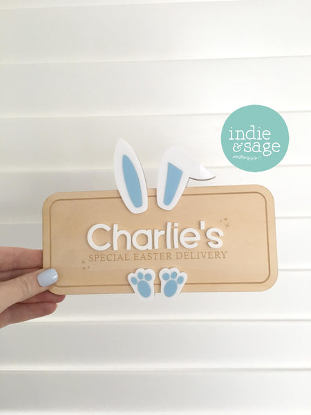 Easter Crate Plaque - Special Easter Delivery Personalised Easter Basket Sign - Personalised Easter Gift - Easter Gift Ideas - Easter Crate