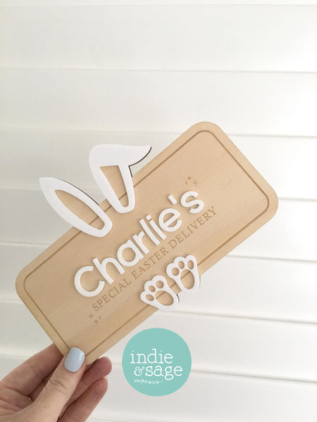 Easter Crate Plaque - Special Easter Delivery Personalised Easter Basket Sign - Personalised Easter Gift - Easter Gift Ideas - Easter Crate