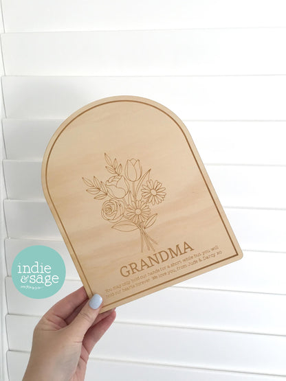 Personalised Handprint Plaque for Mum, Mothers Day Gift from Kids, Handprint Art Keepsake, Custom Mum Gift, Gift from Children