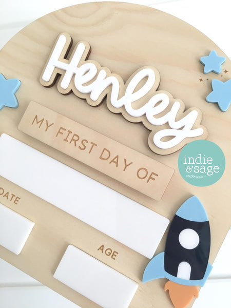 Interchangeable First & Last Day Board, Back to School, First day of School, First Day of School Card, First day of School Gift, School Sign