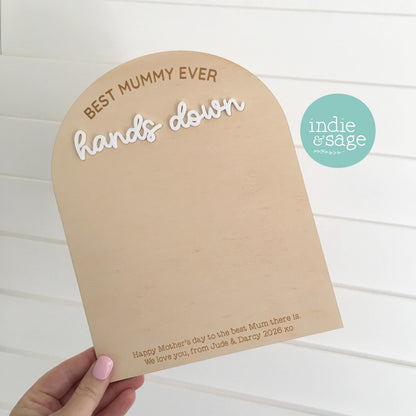 Personalised Handprint Plaque | Mothers Day Gift for Mum and Grandmas | Keepsake Gift from Kids