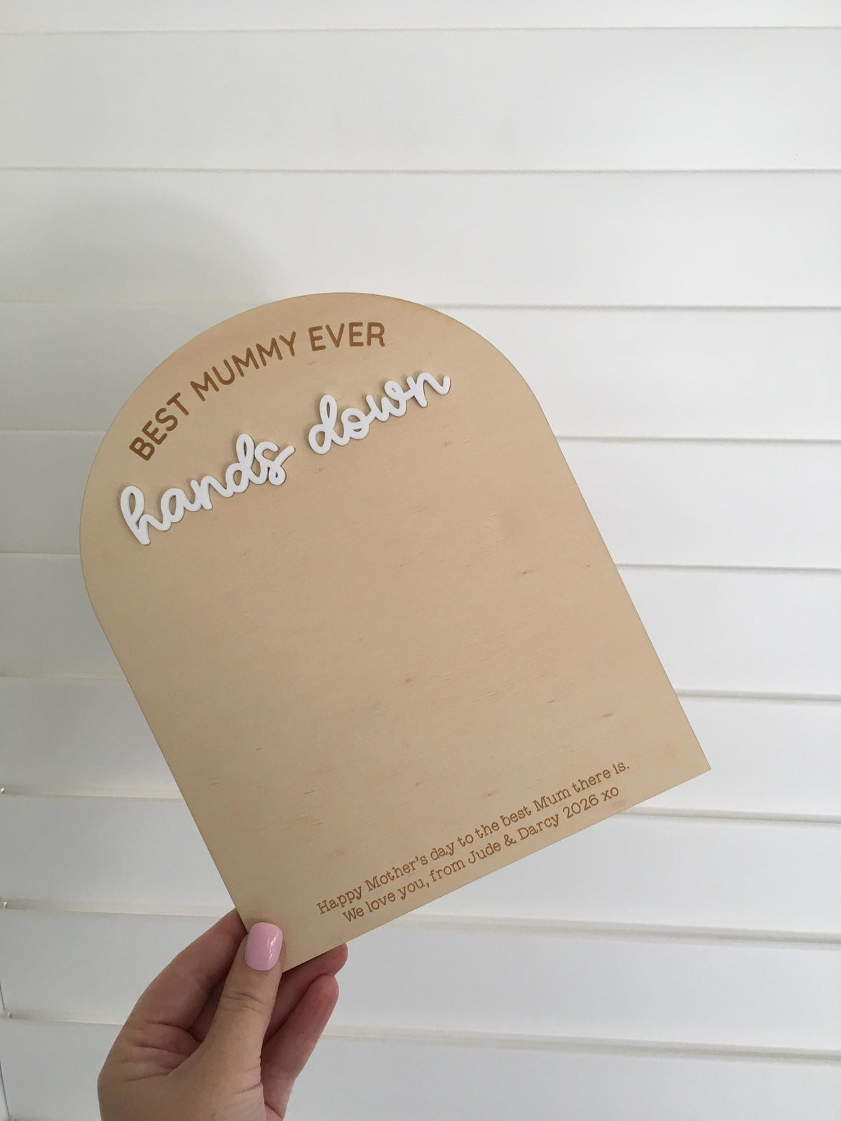 Personalised Handprint Plaque | Mothers Day Gift for Mum and Grandmas | Keepsake Gift from Kids